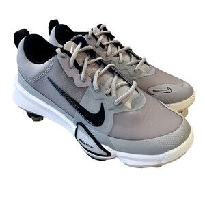 NEW Nike Force Zoom Trout 9 Pro Metal Baseball Size 7 Cleats Gray White Mens